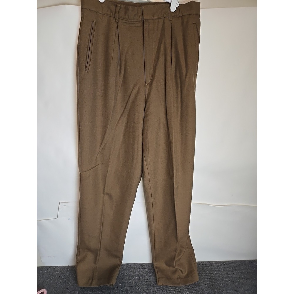 Vintage 80s Lord Issacs For Her Brown Slacks Dress Pants‎ Powersuit High Waisted